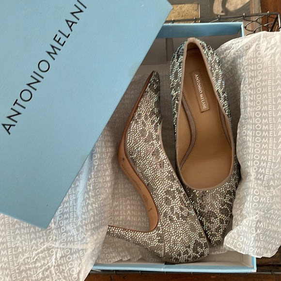 Leopard print rhinestone high heels - Picture 4 of 4